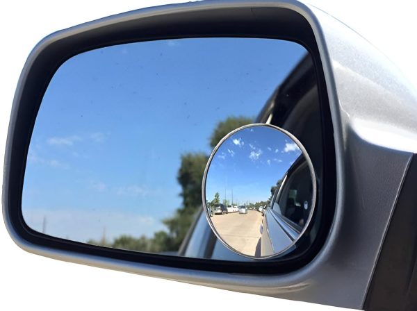 2 Pcs Rotatable Car Round Mirror Original Glass Rear View Blind Spot Side Mirror Rotatable Lens