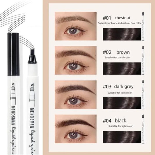 4 Tip Waterproof Eyebrow Pen | Waterproof Tattoo Tint Fine Sketch Liquid Eyebrow Pencil | Creates Natural Makeup Effect
