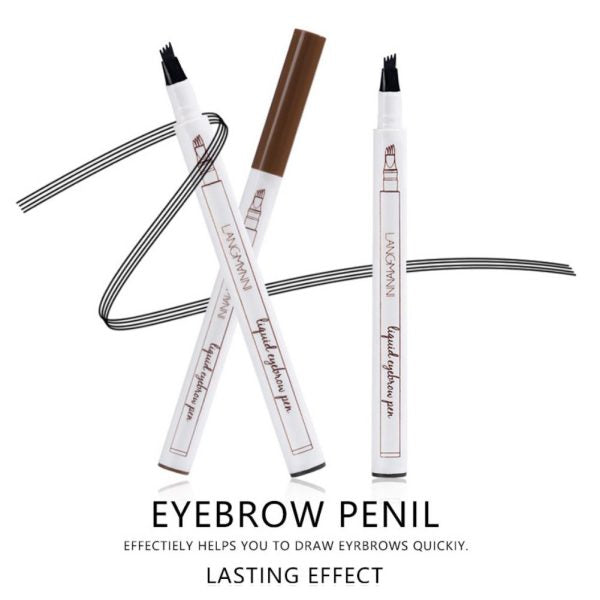 4 Tip Waterproof Eyebrow Pen | Waterproof Tattoo Tint Fine Sketch Liquid Eyebrow Pencil | Creates Natural Makeup Effect