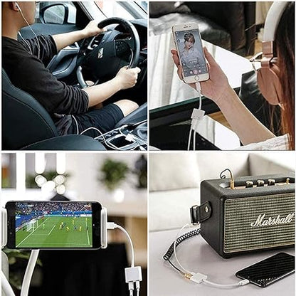 Apple Iphone Connector Lightning To 3.5mm Earphone Jack & Mobile Charging Jack