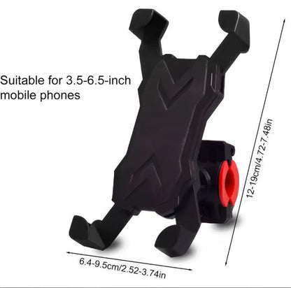 Mobile Phone Holder Stand For Bicycle & Motorcycle – Universal 360° Rotation Mount ( Random Color)