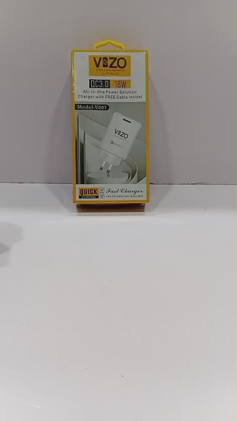 V007 – Type-c Fast Charger | Vizo V007 Type-c Charger | Charger For Android | Mobile Phone Charger – 18w