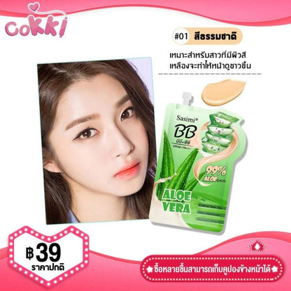 Sasimi Natural Aloe Vera Bb Foundation Cream 10ml