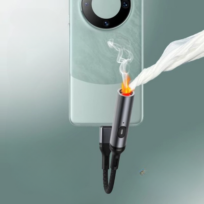 Windproof Mobile Phone Charging Lighter – Outdoor Usb Cigarette Lighter For Smartphones With Box